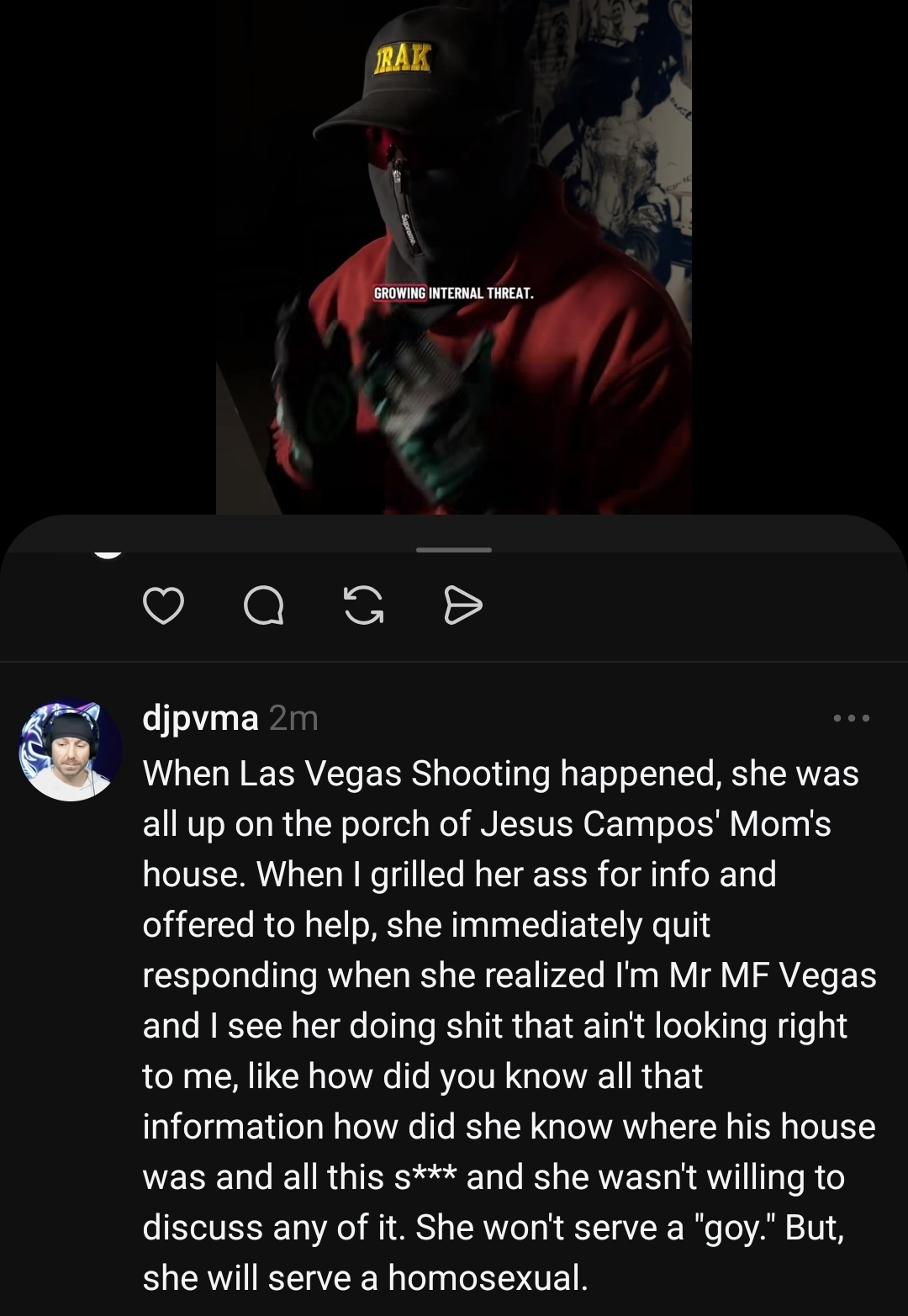 This dude says that Laura "Loomer" "predicts" a massive fals